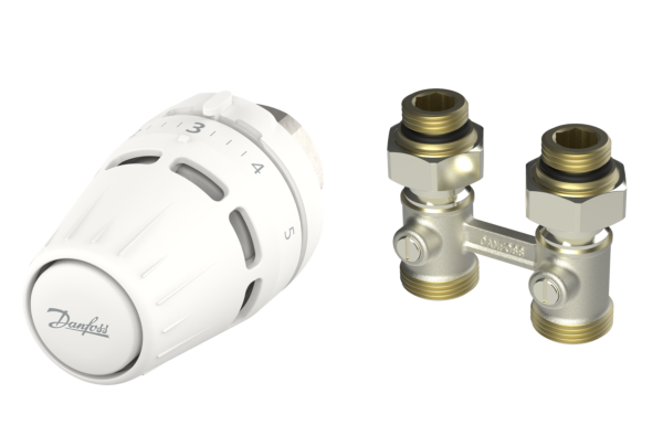 Danfoss "Бінокль" підключення радіатора пряме, комплект, Regus  M30x1.5, RLV-KB (015G5308)