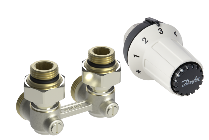 Danfoss "Бинокль" подключение радиатора угловое, комплект, RAS-CK, M30x1.5, RLV-KB (013G5276)