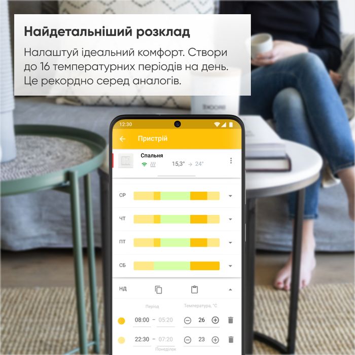 Terneo AX белый, Wi-Fi терморегулятор программируемый, недельный