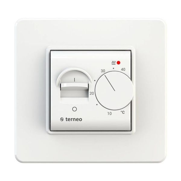 Terneo MEX білий, терморегулятор електромеханічний