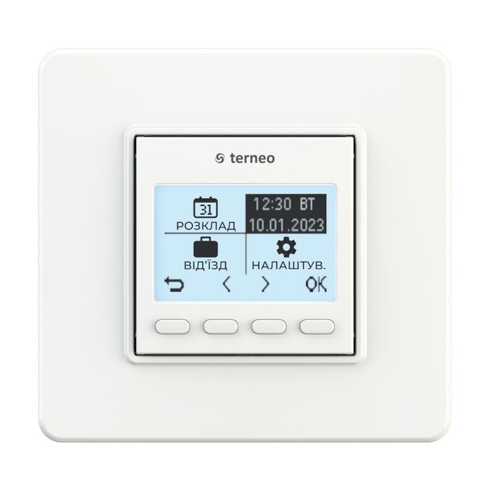 Terneo PRO белый, терморегулятор программируемый, недельный