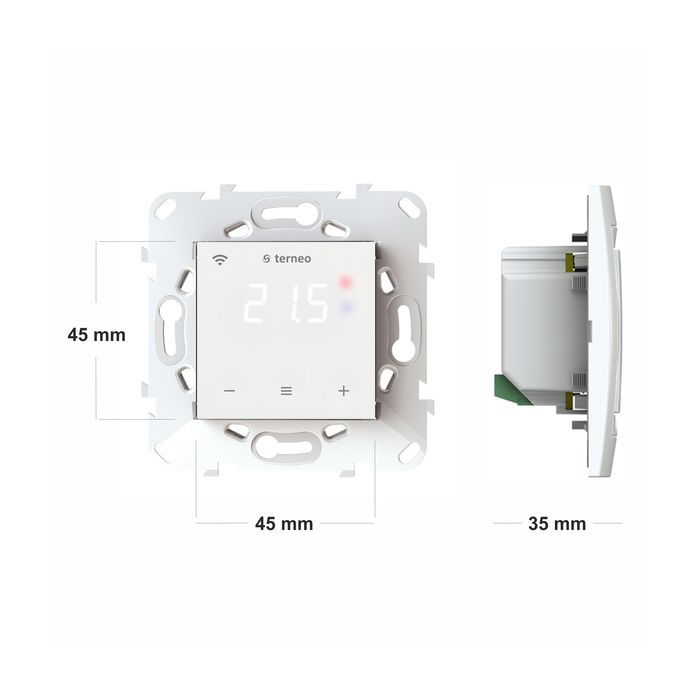 Terneo SX білий, Wi-Fi терморегулятор сенсорний, програмований, тижневий