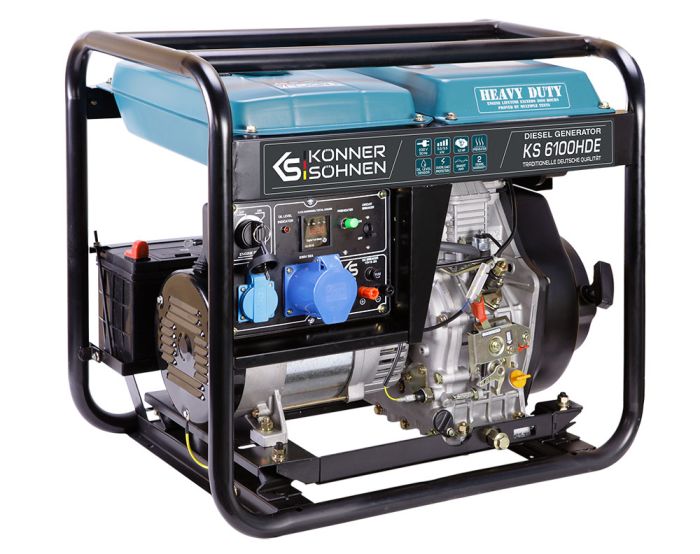 Дизельний генератор 5,5 кВт Konner & Sohnen KS 6100HDE (EURO V)