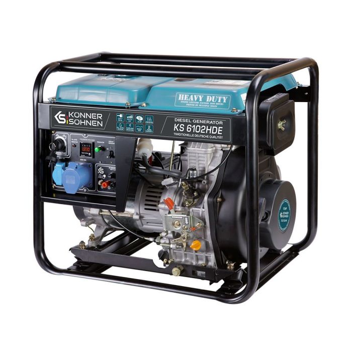 Дизельний генератор 5,5 кВт Konner & Sohnen KS 6102HDE (EURO II)