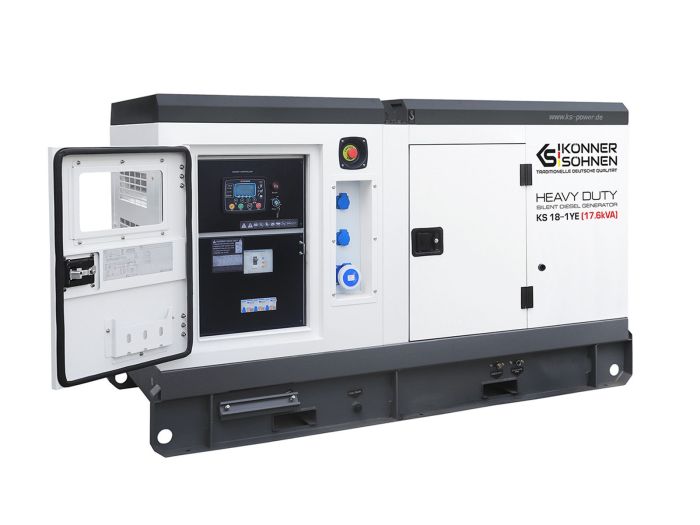 Дизельна однофазна електростанція 17,6 кВА Konner & Sohnen KS 18-1YE