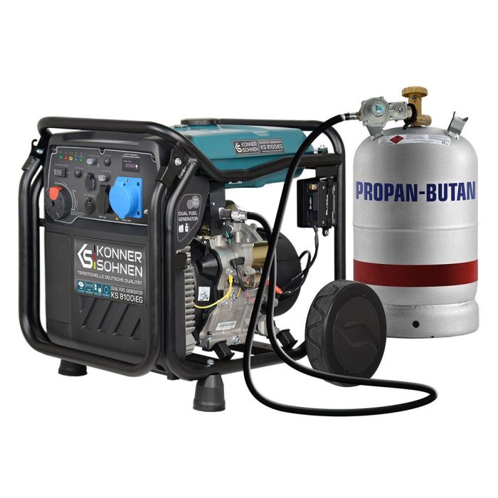 Інверторний газобензиновий генератор 8 кВт Konner & Sohnen KS 8100iEG