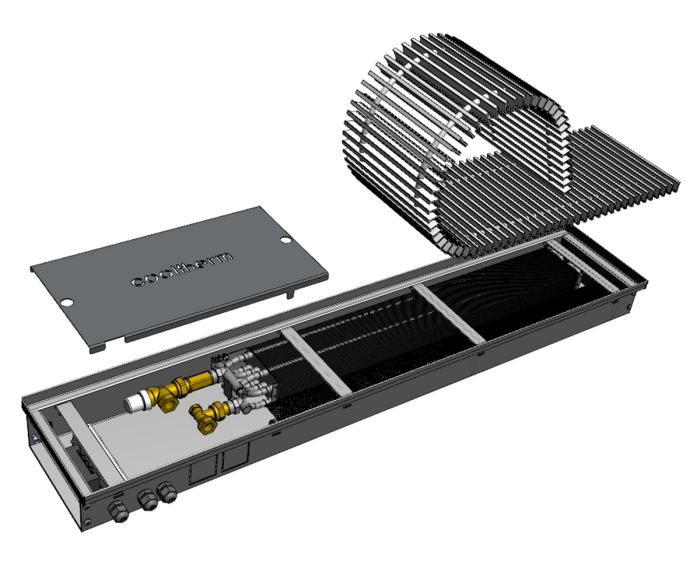 Конвектор внутрпол Cooltherm Ventherm 80x200 Принуд.конв